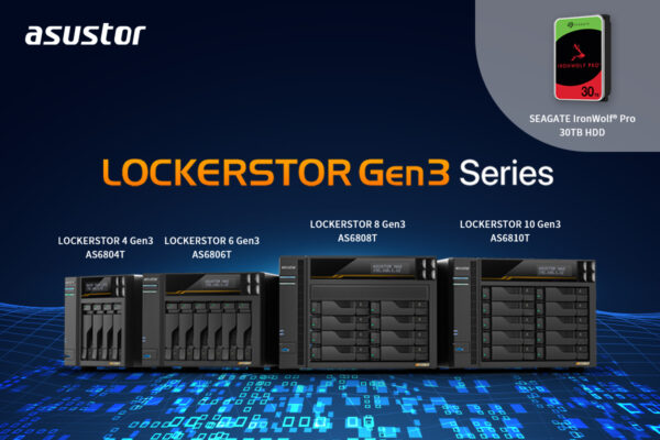 AZ ASUSTOR HIVATALOSAN IS TÁMOGATJA A 30 TB-OS IRONWOLF PRÓT slide