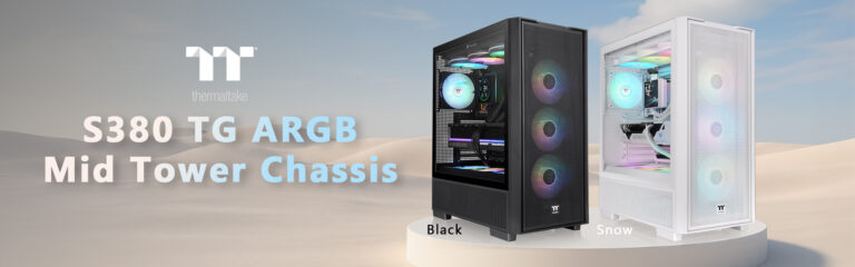 A THERMALTAKE S380 TG ARGB EGYSZERRE KÍNÁL STÍLUST ÉS LÉGÁRAMLÁST