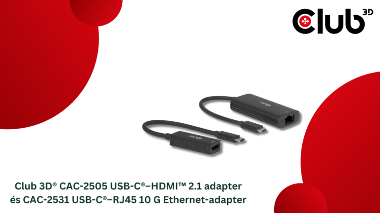 ÚJ HÓNAP, ÚJ CSATLAKOZÁSI MEGOLDÁSOK A CLUB 3D-TŐL