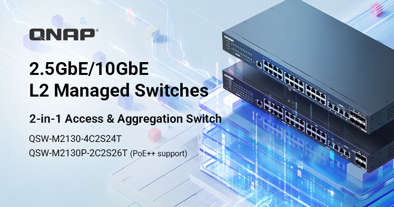 A QNAP BEMUTATJA A QSW 2000 SOROZATÚ, 2,5 GBE-S/10 GBE-S, L2, WEBEN KERESZTÜL MENEDZSELHETŐ SWITCHEKET