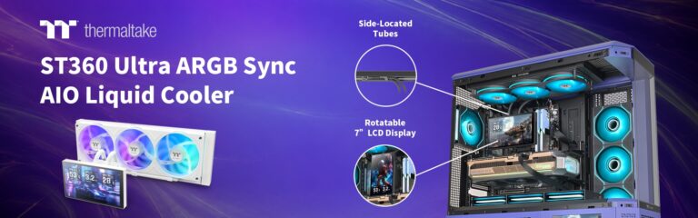 A THERMALTAKE ÚJRAÉRTELMEZI A KIJELZŐS HŰTÉST AZ ST360 ULTRA ARGB SYNC-KEL
