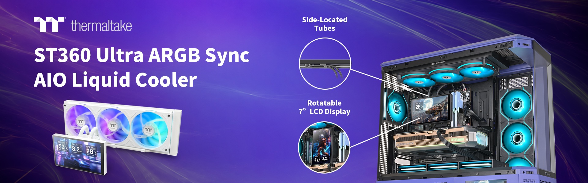 A THERMALTAKE ÚJRAÉRTELMEZI A KIJELZŐS HŰTÉST AZ ST360 ULTRA ARGB SYNC-KEL