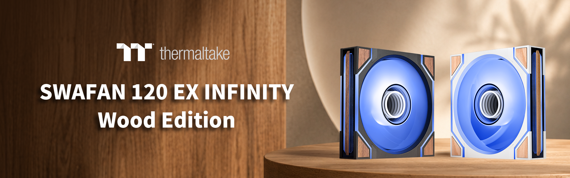 A THERMALTAKE ELHOZZA A TERMÉSZET ELEGANCIÁJÁT A PC-HŰTÉS VILÁGÁBA A SWAFAN 120 EX INFINITY WOOD EDITIONNEL