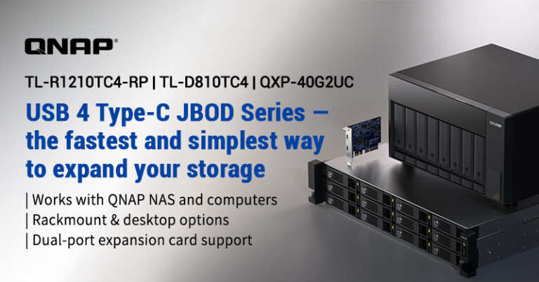 A QNAP AZ AKÁR 12 LEMEZES USB 4 TYPE-C JBOD-SOROZATOT