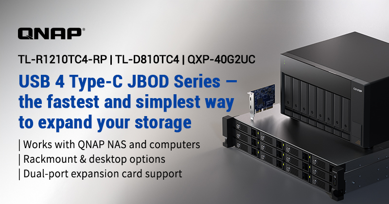 A QNAP AZ AKÁR 12 LEMEZES USB 4 TYPE-C JBOD-SOROZATOT